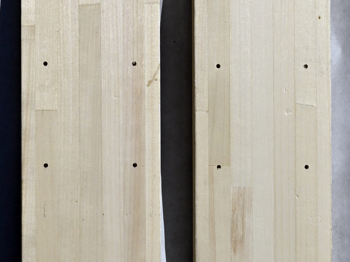 Two back country skis 145 cm length 11 cm width.