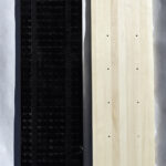 Two back country skis 175 cm length 15 cm width, face and back.